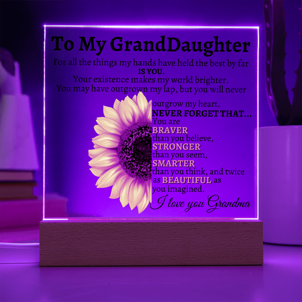 To My Grand Daughter Never Forget Love Grandma