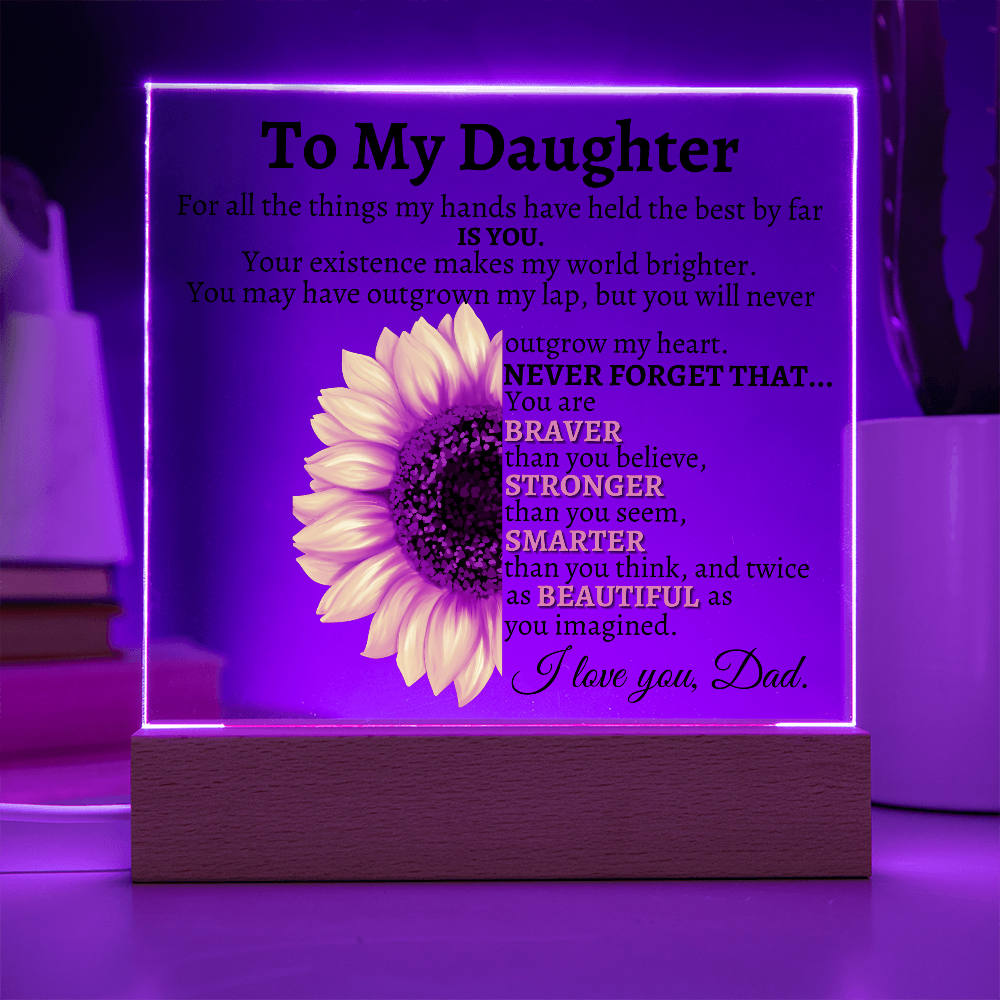 To My Daughter Never Forget Love Dad