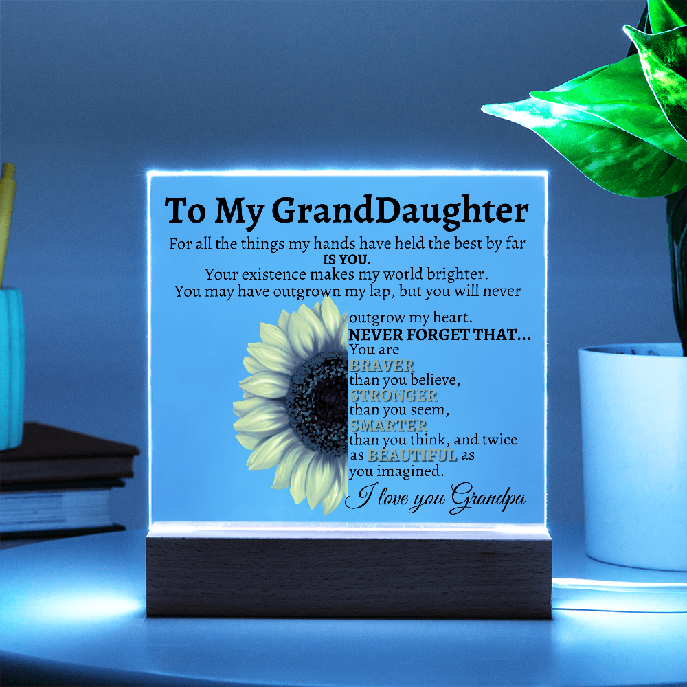 To My Granddaughter Never Forget Love Grandpa