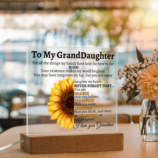 To My Grand Daughter Never Forget Love Grandma