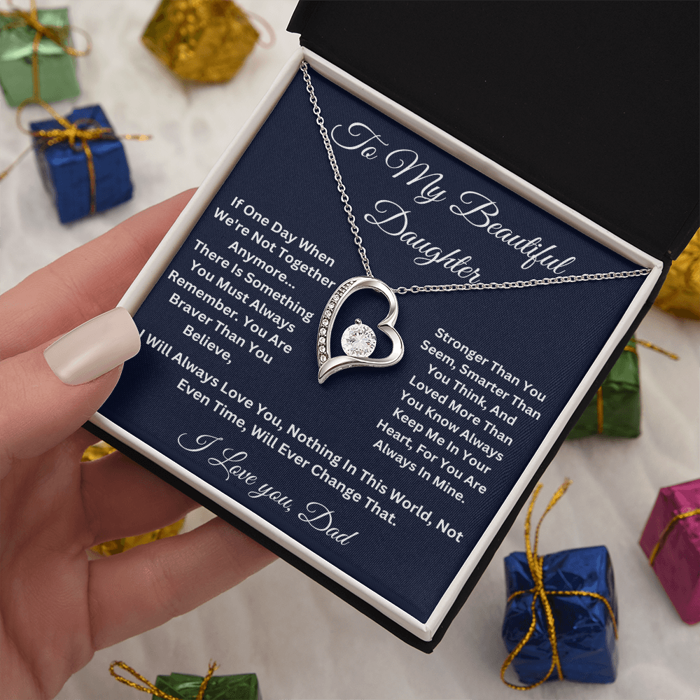 To My Beautiful Daughter Forever Love Necklace