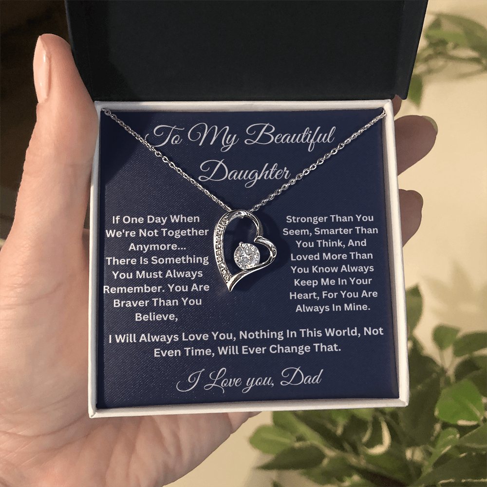To My Beautiful Daughter Forever Love Necklace