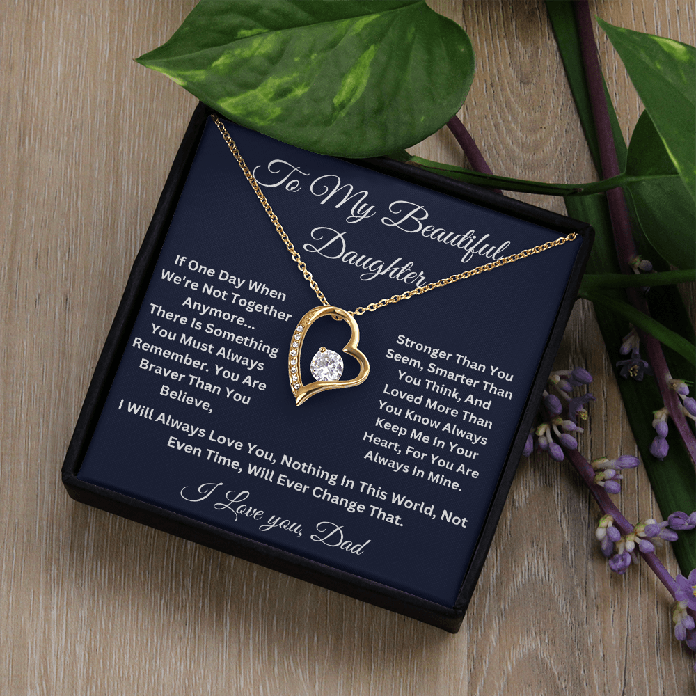 To My Beautiful Daughter Forever Love Necklace