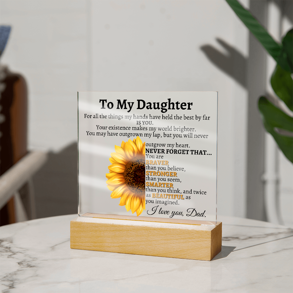 To My Daughter Never Forget Love Dad