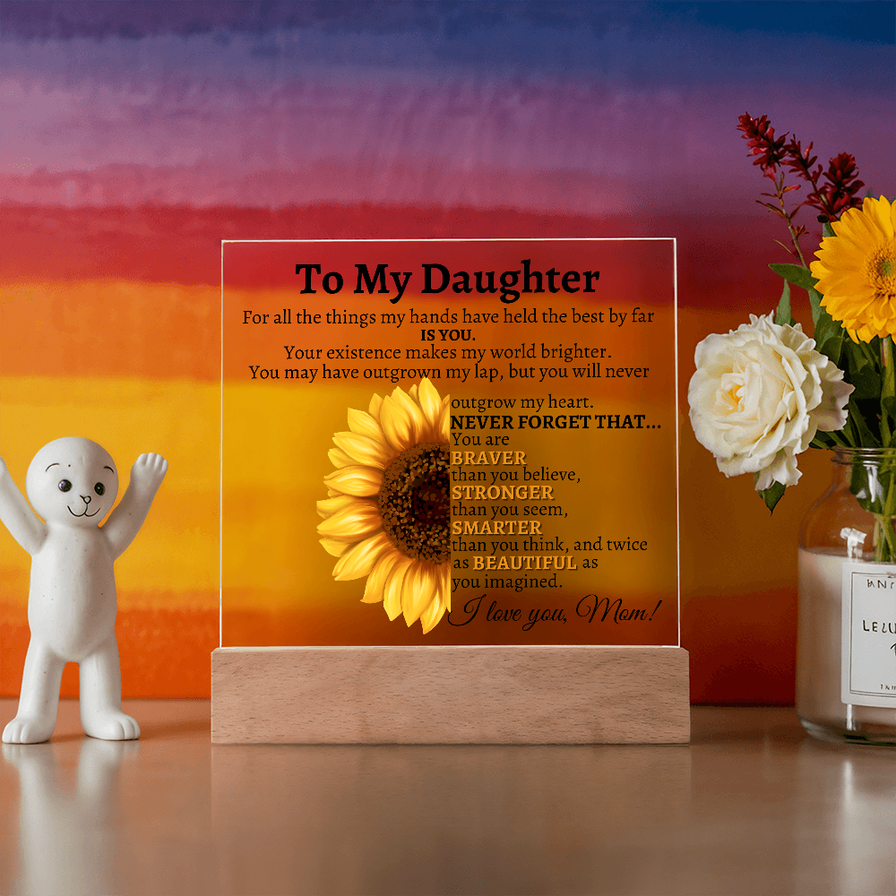 To my Daughter Never Forget Plaque Love Mom