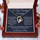 To my Beautiful Daughter  Forever Love Necklace, Love Mom.