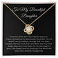 To  My Beautiful Daughter Love Knot Necklace