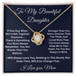 To My Beautiful Daughter Love Knot Necklace, Love Mom