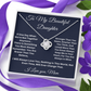 To My Beautiful Daughter Love Knot Necklace, Love Mom