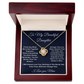 To My Beautiful Daughter Love Knot Necklace, Love Mom