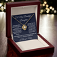 To My Beautiful Daughter Love Knot Necklace, Love Mom