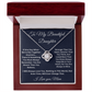 To My Beautiful Daughter Love Knot Necklace, Love Mom