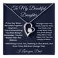 To My Beautiful Daughter Forever Love Necklace