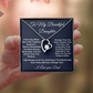 To My Beautiful Daughter Forever Love Necklace